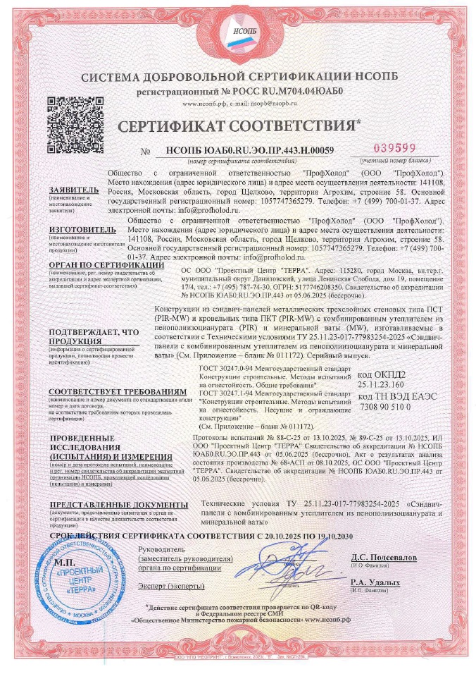 Сертификат соответствия на ФЭ